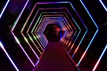 Espectáculo de luces y colores en el Hospital de Sant Pau.