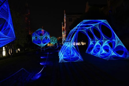Espectáculo de luces y colores en el Hospital de Sant Pau.