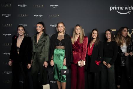 Jugadoras del Barça en la presentación del documental ''Alexia'' sobre la numero 1 del mundo.