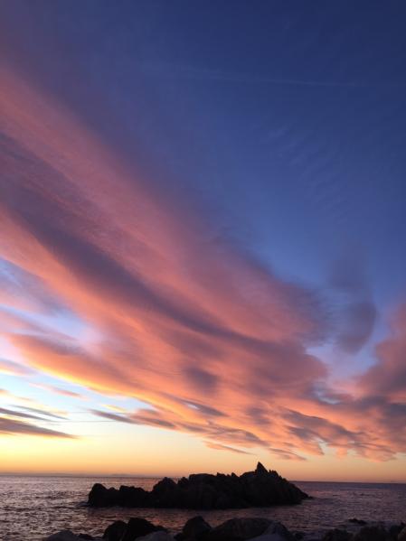 Cielo cambiante de Palamós.