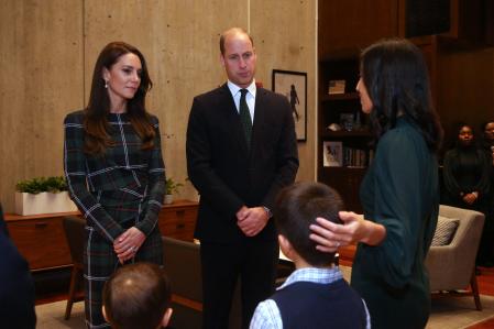 Los príncipes de Gales durante su visita a Boston