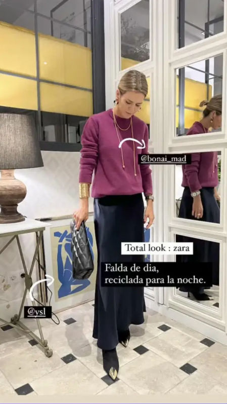 Amelia Bono con el 'total look' de Zara