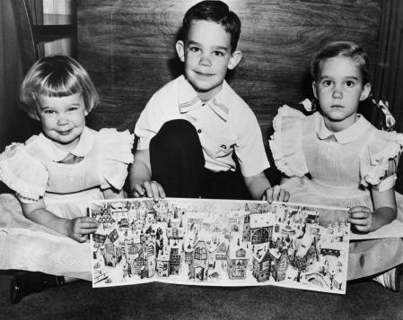 President Eisenhower's three grandchildren join in an appeal for sales of 