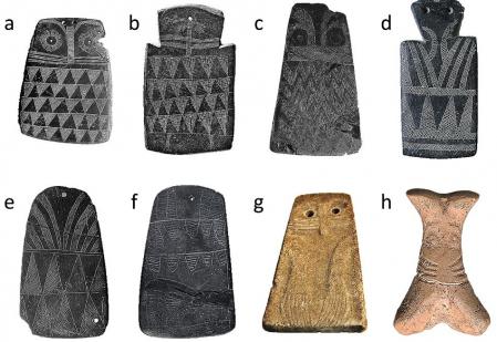 Diferentes diseños de lechuzas de la Edad del Cobre