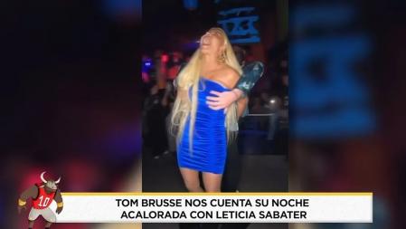 El toqueteo de Tom Brusse a Leticia Sabater en la fiesta