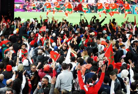 Alegría en Casablanca tras la clasificación de Marruecos para cuartos de final