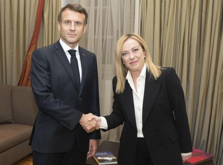 Emmanuel Macron y Giorgia Meloni el pasado octubre en Roma, antes de los enfados