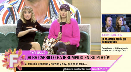 Alba Carrillo reaparece por sorpresa en el plató de 'Fiesta' tras varios días de ausencia