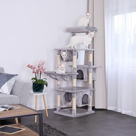 lionto Árbol rascador árbol para escalar árbol rascador para gatos Altura 155 cm