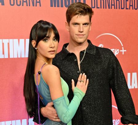 Singer Aitana Ocaña and actor Miguel Bernardeau  attending 