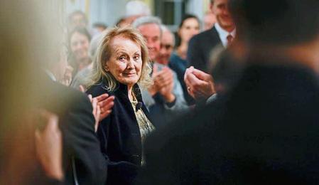 French author and Nobel Laureate in Literature 2022 Annie Ernaux speaks during her Nobel lecture at the Swedish Academy in Stockholm, Sweden, December 7, 2022. TT News Agency/ Fredrik Persson/ via REUTERS ATTENTION EDITORS - THIS IMAGE WAS PROVIDED BY A THIRD PARTY. SWEDEN OUT. NO COMMERCIAL OR EDITORIAL SALES IN SWEDEN.