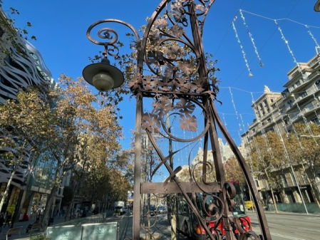 Detalle del diseño de la farola.