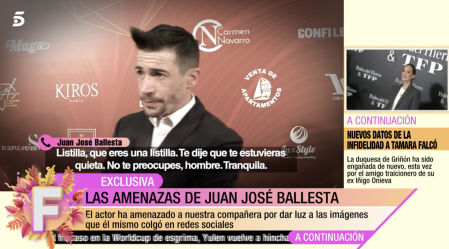 Las amenazas e insultos de Juan José Ballesta a una reportera de Telecinco