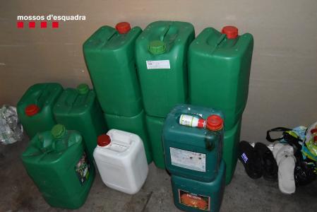 Material requisado en el operativo