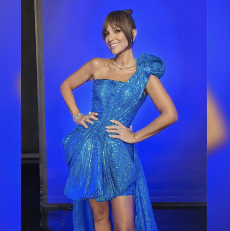 Paula Echevarría con su estilismo para la final de 'Got Talent España'