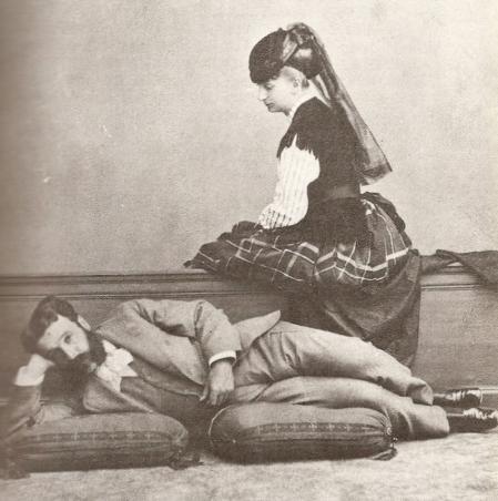 Sofía y su segundo marido, José Osorio, en 1869, pocos días después de la boda