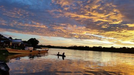 El río Marañón, atravesado durante la expedición.