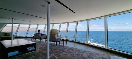 La cubierta de observación del crucero