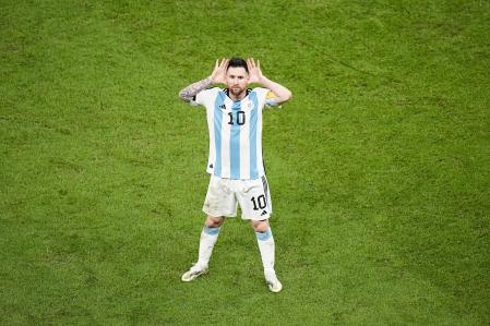 Lionel Messi, al final del encuentro entre Argentina y los Países Bajos en el Mundial de Qatar