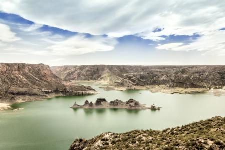 Rock formation in Lake Valle Grande, called 