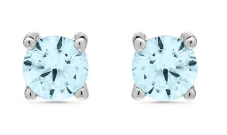 Pendientes Luxenter Essential plata y circonita aguamarina