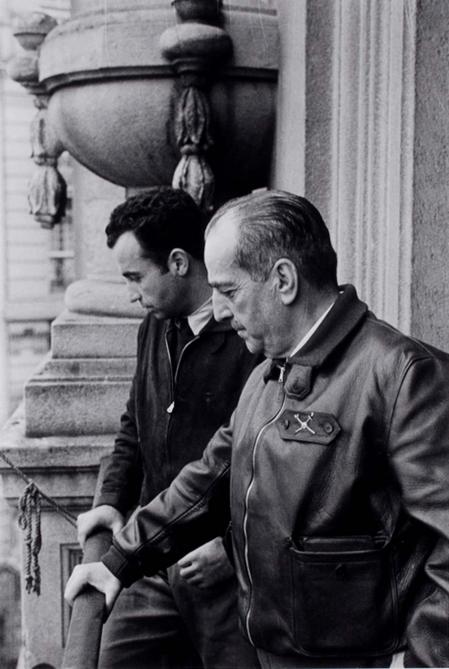 El general Llano de la Encomienda, jefe del ejército republicano en el norte, en Bilbao durante la Guerra Civil