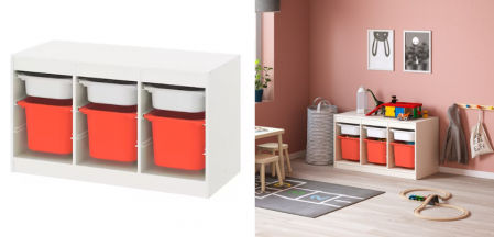 TROFAST, combinación de almacenaje con cajas