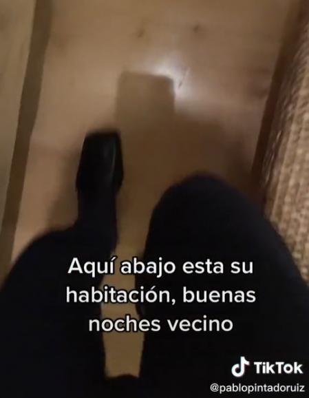 Pablo hizo incluso un zapateado especial sobre el dormitorio de su vecino.
