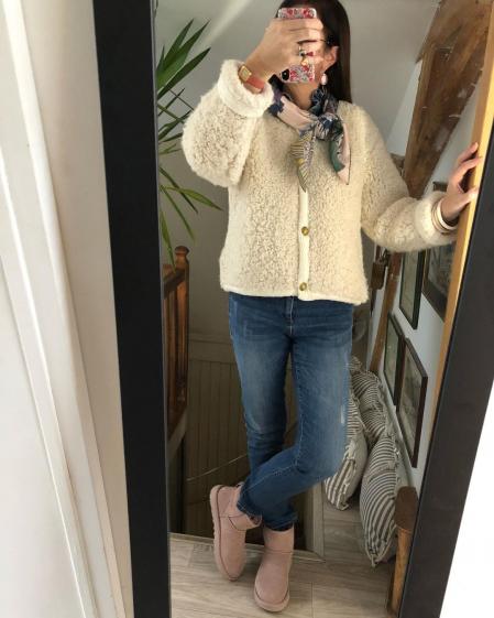 Uno de los looks con el cárdigan de Massimo Dutti
