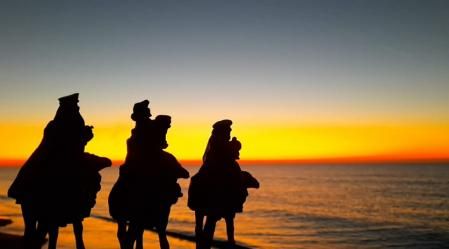 Los Reyes Magos en la playa de Gavà.