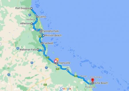 Ruta costera del norte de Queensland.