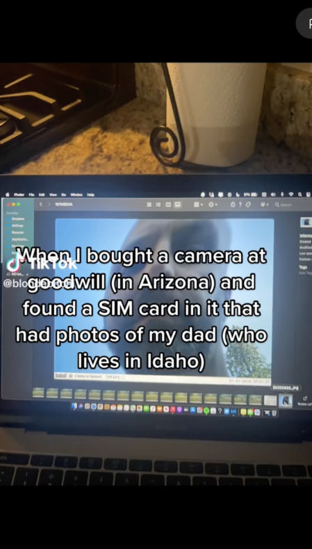 La supuesta imagen del padre en la cámara de segunda mano