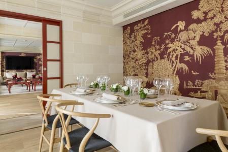 La zona de comedor de la suite Royal Penthouse