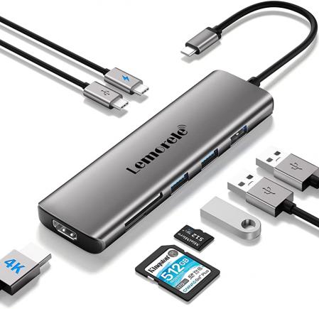 Lemorele Hub USB C 3.0 - 9 en 1