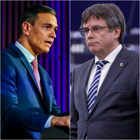 Pedro Sánchez y Carles Puigdemont
