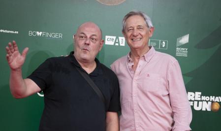 Actor Josema Yuste and Santiago Urrialde at photocall for premiere film Padre no hay mas que uno 3 in Madrid on Tuesday, 12 July 2022.