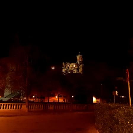 La Catedral de Girona, de noche.