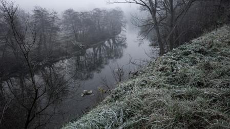 Amanecer frío y calimoso en Les Masies de Voltregà.