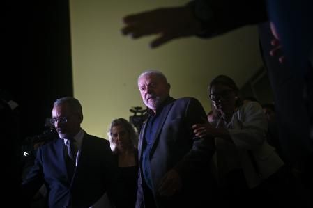El presidente Lula saliendo el pasado lunes del Supremo Tribunal Federal, en Brasilia