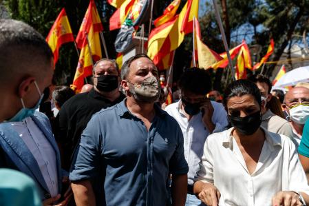 Abascal y Monasterio, en la concentración de Colón