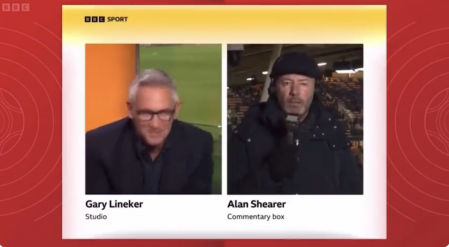 Gary Lineker da paso a su compañero para averiguar de dónde proceden los ruidos sexuales