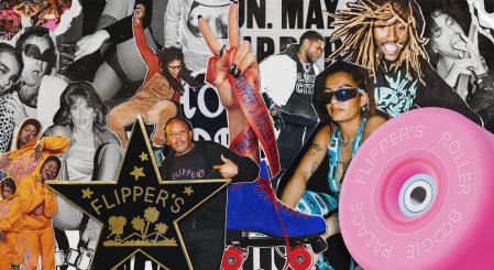 Una imagen de anuncio del Flipper's Roller Boogie Palace