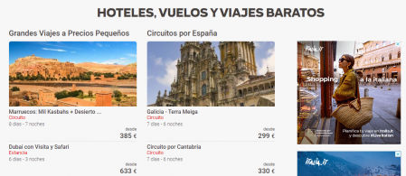 Destinia, ofertas en viajes.