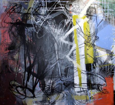 'Vulcano', 2008, acrílico sobre lienzo de Xavier Grau, 200 x 220 cm