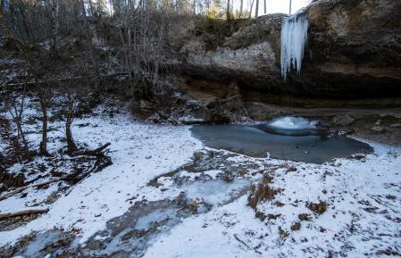 Helada en el Salt del Bisbe.