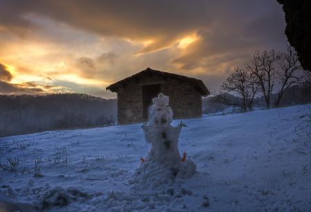 Nieve en Sant Julià de Cabrera.