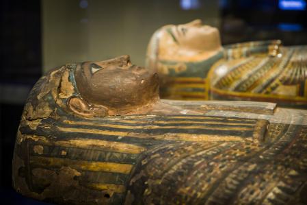 30 - 11 - 2022  / Barcelona / Presentació expo momies, amb comissaris del British Museum
 / Foto: Llibert Teixidó