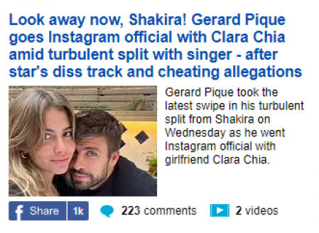 Detalle de la portada digital de 'Daily Mail'.