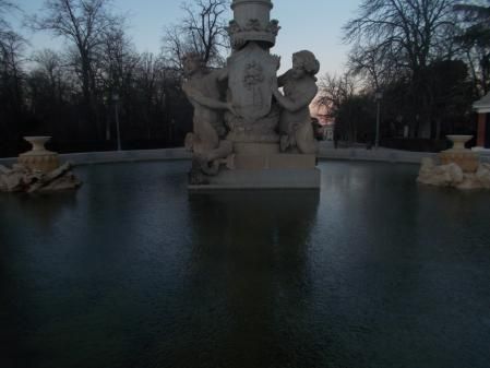 Invierno helado en El Retiro.
