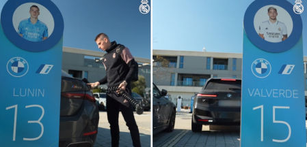 Los jugadores del Real Madrid tienen asignado un lugar para aparcar junto a un cargador&nbsp;